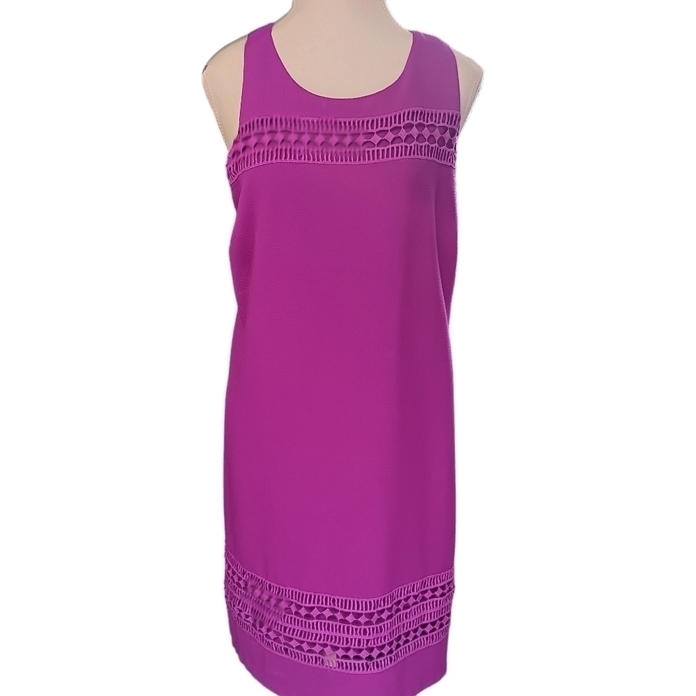 Cremieux Helen Lattice Lace Dress. Purple Women's Size L
